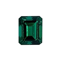 4.55-6.11 Cts of 12x10 mm AAA Emerald-Cut Lab Created Emerald (1 pc) Loose Gemstone