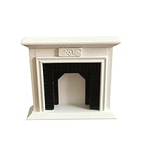 Doll Furniture Dollhouse Fireplace 1:12 Dollhouse Miniature Furniture Fireplace Wooden Furniture for Dollhouse Decoration