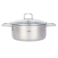 Fisler 081-120-20-000 Hamburg Casserole with Gas and Induction Heating Compatible, Made in Germany, Silver