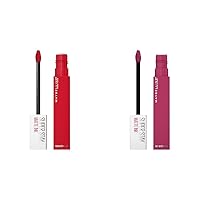 Super Stay Matte Ink Liquid Lipstick Shot Caller Bright Pinky Red & Pathfinder Berry Pink