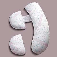 Pregnancy Pillows for Sleeping, Maternity Pillow, Pregnancy Body Pillow Support for Back, Legs, Belly, HIPS of Pregnant Women, Detachable and Adjustable with Pillow Cover (Pinky, Large)