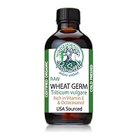 RAW Organic Wheat Germ Oil | GLASS BOTTLE | FRESH Bottled to Order | Virgin Unfiltered Unrefined Cold Pressed NON-GMO | High OMEGAS, High Vitamin E | Healthy Essential Fatty Acids | 4oz
