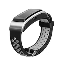 Wrist Strap Bracelet Watch Band for Huawei TalkBand B2 B3 B5 B6 Sports Bracelet Smartwatch 15mm 16mm 18mm (Color : Black Grey, Size : 15mm for Huawei B2)