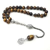 Natural Tiger eyes Tasbih Muslim rosary islam 33 45 66 99 prayer beads saudi arabia fashion jewelry arab bracelet turky misbaha