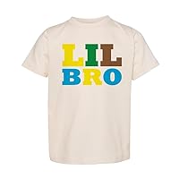 Brother Toddler Shirt, Lil BRO, Colorful Block Lettering, Cute Boy Tee, Baby Announcement, Retro, Short Sleeve T-Shirt
