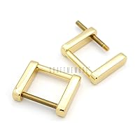 CRAFTMEMORE Rectangle Screw Rings Buckle Strap Connector Rectangular Shackle Screw Purse Bag Loop 4pcs