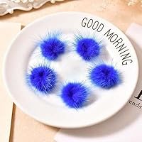 50/25pcs 40mm Pompom Balls for Sewing On Knitted Keychain Scarf Shoes Hats DIY Jewelry Crafts Accessories Craft Decorations ( Color : Blue , Size : 40mm 50pcs )