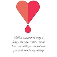 What Counts in Making a Happy Marriage is Not so much how Compatible you are But How: Lovely gift Notebook for married Couples |120 Lined Pages Blank ... Day and wedding anniversary, Birthdays