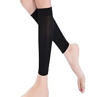 Song Qing Women Medical Calf Compression Stockings 30-40 mmHg Knee High Socks for Pregnancy Sports Travel Varicose Socks (Black)