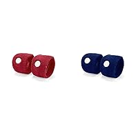 Sea-Band Anti-Nausea Acupressure Wristbands for Motion & Morning Sickness - 1 Pair Red & 1 Pair Navy Blue