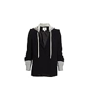 Cinq A Sept Women's Khloe Black Hooded Blazer Jacket