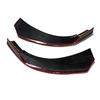 Eppar® New Carbon Fiber Piecha Front Lip Spoiler 2PCS Compatible with Mercedes Benz CLA Class C117 2013-2018 CLA180 CLA200 CLA220 CLA250 (with Red Line)