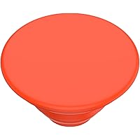 PopSockets PopTop (Top only. Base Sold Separately) Swappable Top for PopSockets Phone Grip Base, PopTop Solid - Neon Orange