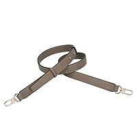 Grain Leather Belt for Crossbody Handbags Shoulder Bag Replacement Adjustable Purse Strap Short Size Silver Clasp Grey