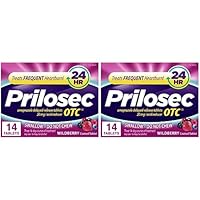 Prilosec OTC, Omeprazole Delayed Release, Acid Reducer, Treats Frequent Heartburn for 24 Hour Relief, Wildberry Flavor, 14 Count (Pack of 2)
