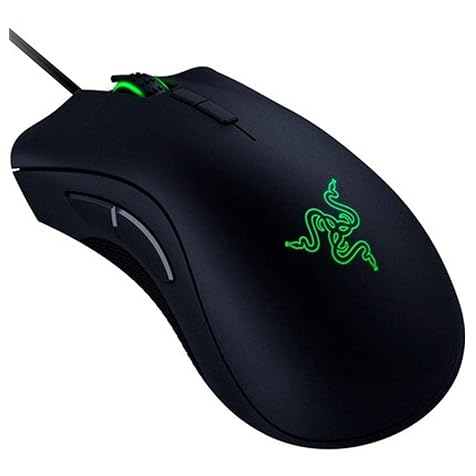 DeathAdder Elite Gaming Mouse: 16,000 DPI Optical Sensor - Chroma RGB Lighting - 7 Programmable Buttons - Mechanical Switches - Rubber Side Grips - Matte Black