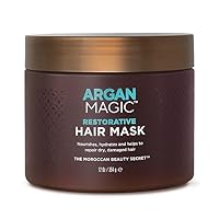 Argan Magic Restorative Hair Mask - Protein Rich Conditioning Hair Mask that Hydrates, Restores And Repairs Damaged Hair | Made in USA, Paraben Free, Cruelty Free (12 oz) Argan Magic Restorative Hair Mask - Protein Rich Conditioning Hair Mask that Hydrates, Restores And Repairs Damaged Hair | Made in USA, Paraben Free, Cruelty Free (12 oz)