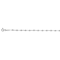 DECADENCE Sterling Silver 2.30mm Twist Rhodium Plated Chain