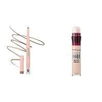 Maybelline Total Temptation Eyebrow Definer Pencil, Blonde, 1 Count & Instant Age Rewind Eraser Dark Circles Treatment Multi-Use Concealer, 110, 1 Count (Packaging May Vary)