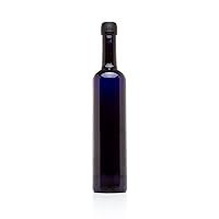 500 Ml (17 fl oz) Black Ultraviolet Long Neck Glass Oil Bottle