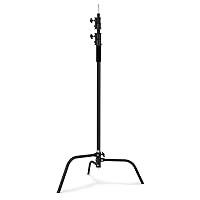 Soonpho Heavy Duty C-Stand,Steel Photography Light Stand,Adjustable 5-10.8 feet Sturdy Tripod for Studio Softbox, Monolights,LED Light,Reflector, Umbrella（Black）