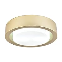 COTULIN 12 Inch Gold Flush Mount Ceiling Light,Modern Metal Ceiling Lighting Fixture with Whire Glass Shade for Bedroom Hallway Entry Living Room Stairwell Kitchen