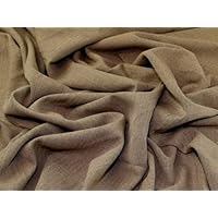 Minerva Tweed Polyester Suiting Fabric Tan - per Meter