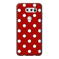 R2951 Red Polka Dots Case Cover for LG V30, LG V30 Plus, LG V30S ThinQ, LG V35, LG V35 ThinQ