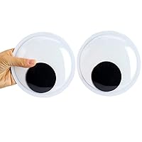 Cinvo 7 Inch Glowing Googly Eyes Self Adhesive 18cm Giant  Wiggle Eyes Glowing in The Dark Large Decor Eyes for Party Refrigerator  Door Christmas Trees Car DIY Craft Projects (Pack of