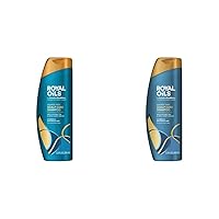 Head & Shoulders Royal Oils Sulfate-Free Scalp Care Anti-Dandruff Shampoo for Natural, Curly, and Coily Hair, with Coconut Oil and Apple Cider Vinegar, Paraben Free, 12.8 Fl Oz (Pack of 2)