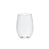 Party Essentials 12 Oz. Plastic Wine Toasting Glasses, Stemless Unbreakable Drinkware Cups Disposable for Wedding or Party, Pack of 12, Clear