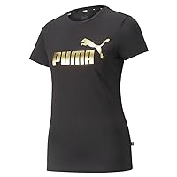 PUMA Women's Essentials+ Metallic Logo Tee
