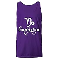 Capricorn Zodiac Sign T-Shirt Sign Plus Size Women Men Unisex Tank Top Purple