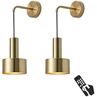 GYY Battery Operated Wall Lights Indoor with Remote,2 Pieces of Bedroom Bedside Chandelier Modern Minimalist LED Light Luxury Living Room Study Wall Lamp Porch Staircase Aisle Lamps