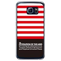 SECOND SKIN Panel Border Red x Black (Clear) Design by ROTM/for Galaxy S6 SC-05G/docomo DSC05G-PCCL-202-Y257
