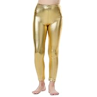 Kids Toddler Girls Faux Leather Pants Shiny Strech Leggings Tights