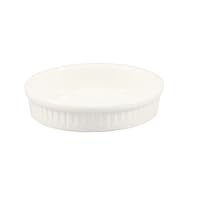 CAC China 8-Ounce Stoneware Round Souffle Baking Dish, 4-1/2 by 2-3/4-Inch, American White, Box of 36