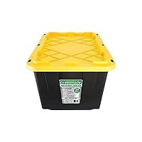GREENMADE 27 Gallon Black & Yellow Storage Container (1-Pack)