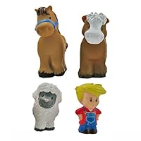 Replacement Parts for Fisher-Price Little People Fun Sounds Farm - Y3677 ~ Replacement Figures - Horse, Cow, Sheep and Farmer