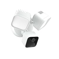 Wired Floodlight Camera – Smart security camera, 2600 lumens, HD live view, enhanced motion detection, built-in siren, Works with Alexa – 1 camera (White)