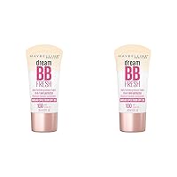 Maybelline Dream Fresh Skin Hydrating BB cream, 8-in-1 Skin Perfecting Beauty Balm with Broad Spectrum SPF 30, Sheer Tint Coverage, Oil-Free, Light, 1 Fl Oz (Pack of 2)