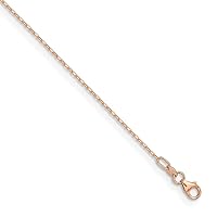 14ct Rose Gold 0.9mm Sparkle Cut Fancy Chain Necklace 51 Centimeters Jewelry for Women