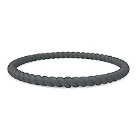Enso Silicone Bracelet – Braided Stackable Bracelet - Hypoallergenic Rubber Wristband – Comfortable Flexible Band for Active Lifestyle - Medical Grade Silicone