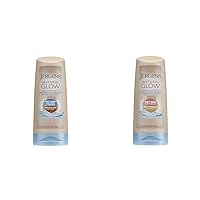 Jergens Natural Glow +FIRMING In-shower Self Tanner Lotion, Sunless Tanning for Medium & Natural Glow In-shower Lotion, for Fair to Medium Skin Tone, Wet Skin