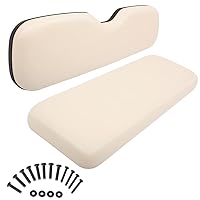 Rear Replacement Cushions for Golf Cart Rear Seat, Golf Cart Cushion Back Seat for EZGO TXT RXV ST for ST Sport for Valor Models for Club Car, White, 2 Piece Set