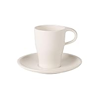 Coffee Passion Coffee Mug & Saucer Set by Villeroy & Boch - Premium Porcelain - Made in Germany - Dishwasher and Microwave Safe - 13 Ounce Capacity