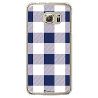 Second Skin Buffalo Check Navy x White (Clear) Design by Moisture/for Galaxy S6 Edge SCV31/au ASCV31-PCCL-277-Y464
