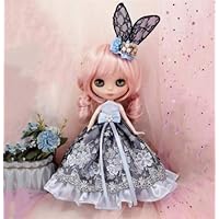Studio one Rabbit Blue Strapless Dress Clothes for 1/6 Blyth ICY Doll 30 cm BJD Doll