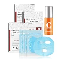 Beautibloom Premium Collagen Films,Highprime Collagen Film & Mist Kit,Pure Collagen Films,Nano Soluble Collagen Film,Velouria Collagen Mask Kit Mask + Spray (B-set)
