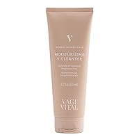V-Cleanser Moisturizing Daily Feminine Wash for Intimate Area, Soap-Free, Fragrance Free, Paraben Free, Alcohol Free, pH balanced, Gynecologist recommended, 4.2 Ounce